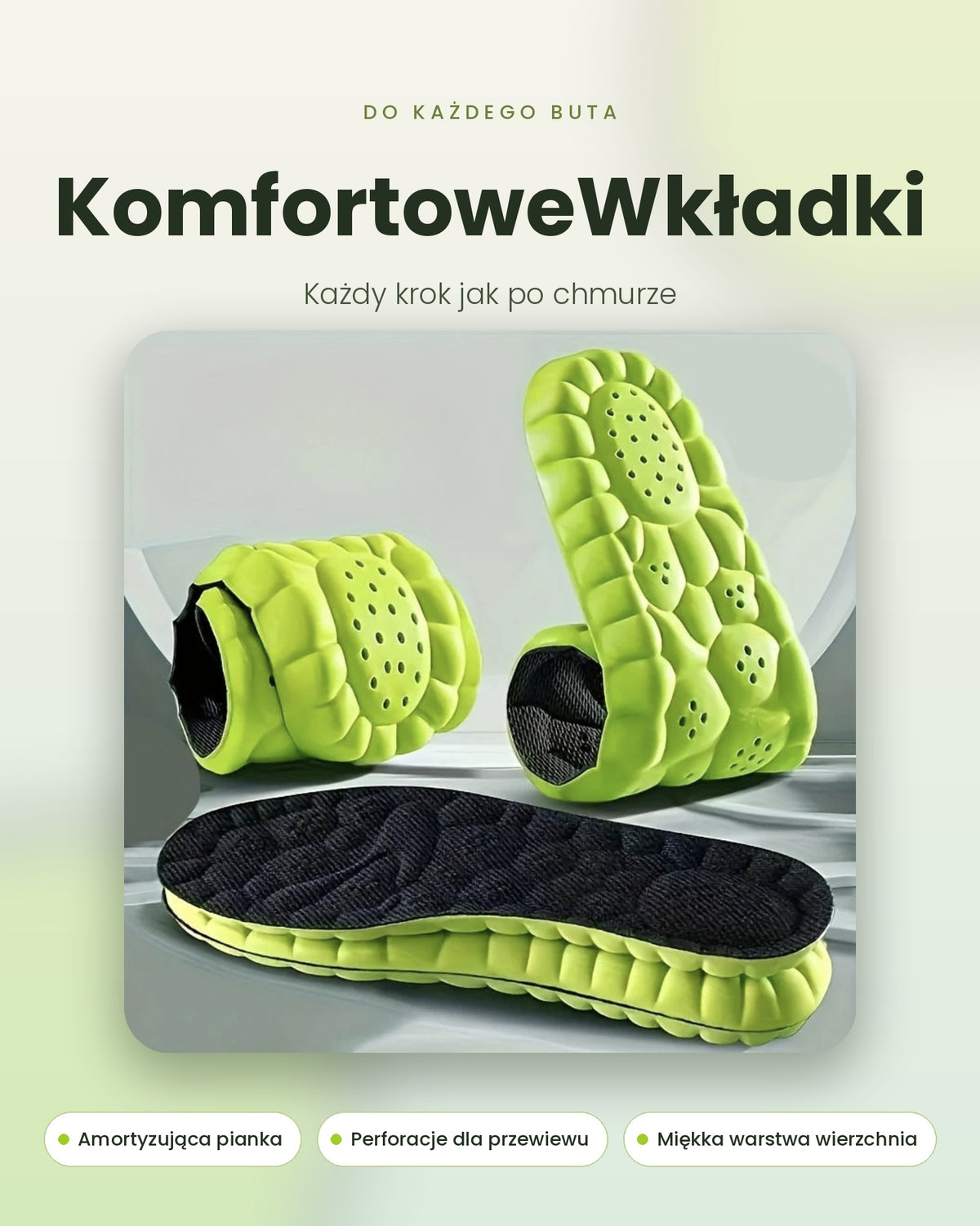 Wygodę Wkładki Amortyzujące z pianki 4D